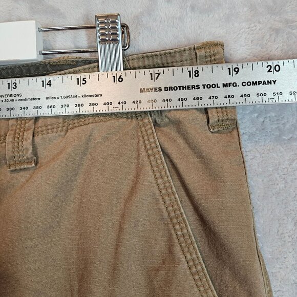 Eddie Bauer Mens 36x30 Khaki Cargo Pants Cotton Relaxed Fit Multi Pockets - Picture 8 of 16
